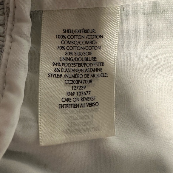 Alice and Olivia Crawford Blue and White Sweetheart Puff Sleeve Crop Top - Picture 10 of 11